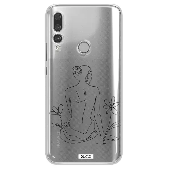 a woman sitting on a flower Huawei Y9 Prime 2019 Clear TPU Case