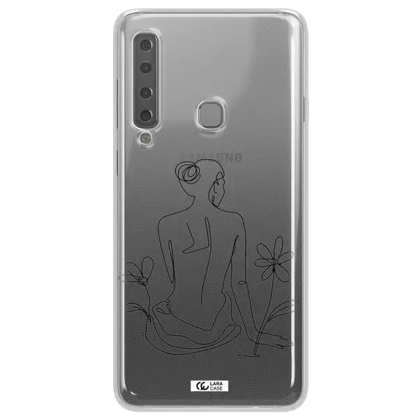 a woman sitting on a flower Samsung A9 2018 Clear TPU Case