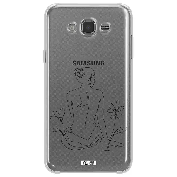a woman sitting on a flower Samsung J7 Clear TPU Case