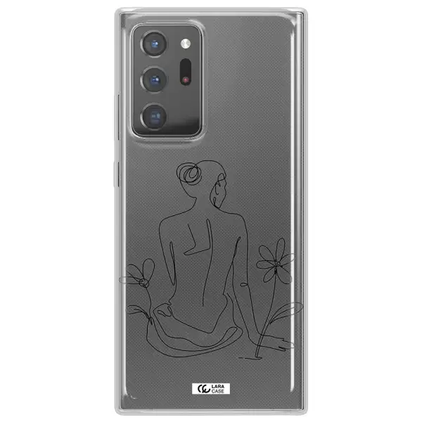 a woman sitting on a flower Samsung Note 20 Ultra Clear TPU Case
