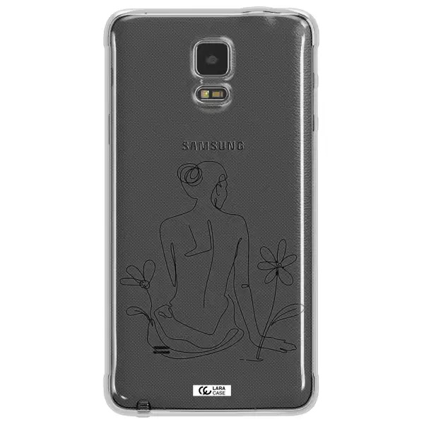 a woman sitting on a flower Samsung Note 4 Clear TPU Case