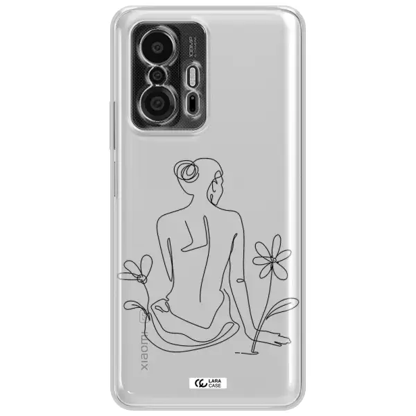A Woman Sitting On A Flower Xiaomi 11T Pro Clear Tpu Case
