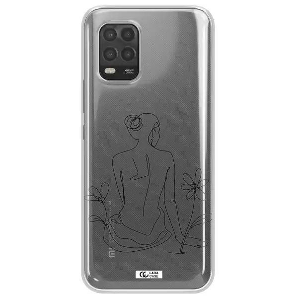 a woman sitting on a flower Xiaomi Mi 10 Lite Clear TPU Case