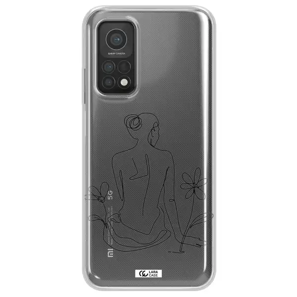 a woman sitting on a flower Xiaomi Mi 10T Clear TPU Case