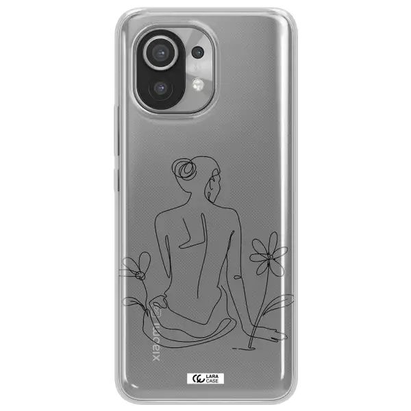 a woman sitting on a flower Xiaomi Mi 11 Clear TPU Case