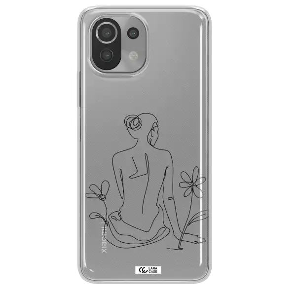 a woman sitting on a flower Xiaomi Mi 11 Lite Clear TPU Case