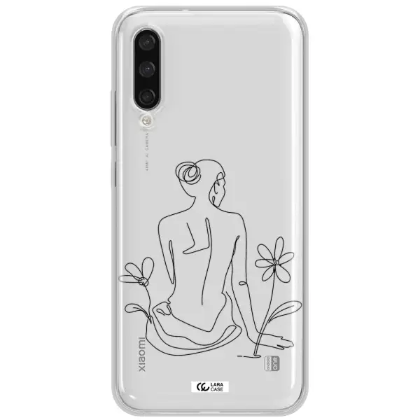 A Woman Sitting On A Flower Xiaomi Mi A3 Clear Tpu Case