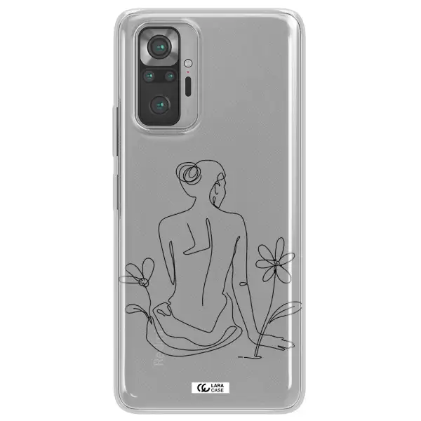 a woman sitting on a flower Xiaomi Note 10 Pro Clear TPU Case