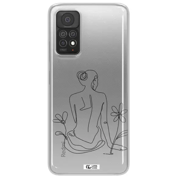 a woman sitting on a flower Xiaomi Note 11 Pro Clear TPU Case