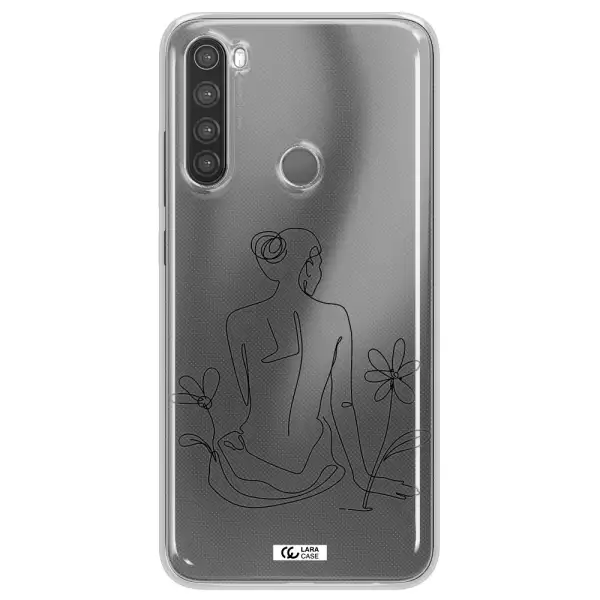 a woman sitting on a flower Xiaomi Note 8 Clear TPU Case
