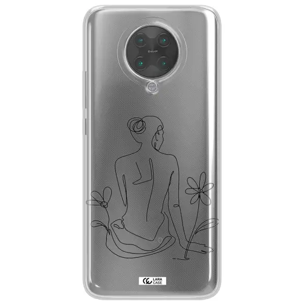 a woman sitting on a flower Xiaomi Poco F2 Pro Clear TPU Case