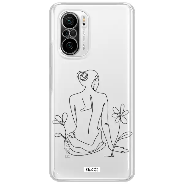 A Woman Sitting On A Flower Xiaomi Poco F3 Clear Tpu Case