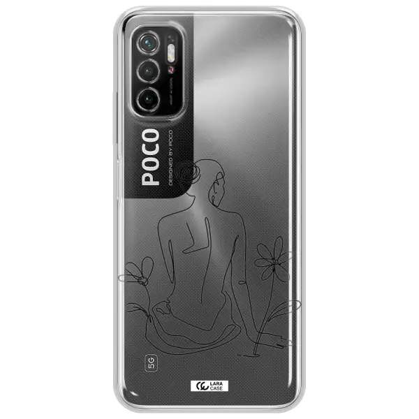 A Woman Sitting On A Flower Xiaomi Poco M3 Pro Clear Tpu Case