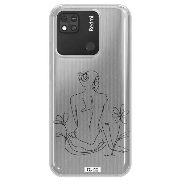 a woman sitting on a flower Xiaomi Redmi 10A Clear TPU Case