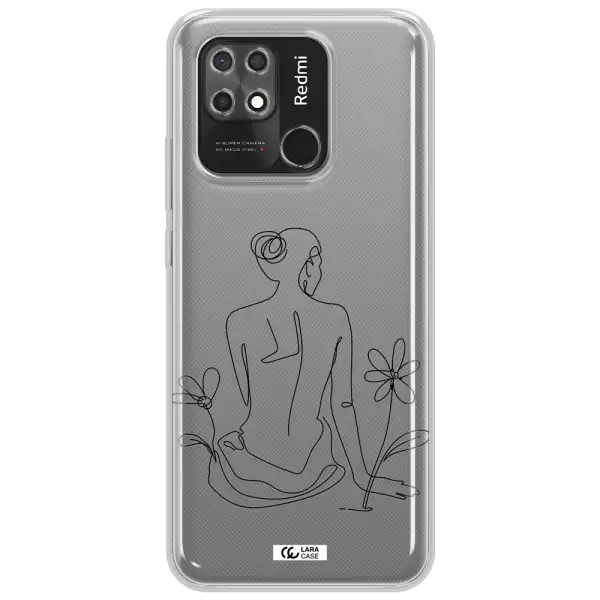 a woman sitting on a flower Xiaomi Redmi 10C Clear TPU Case