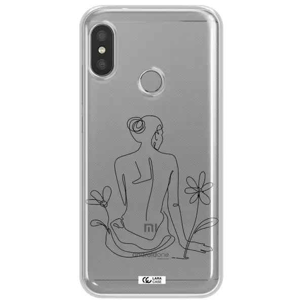 a woman sitting on a flower Xiaomi Redmi 6 Pro Clear TPU Case