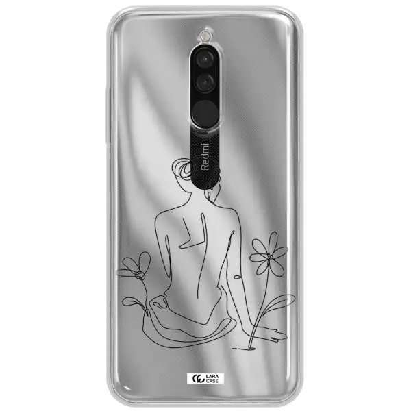 A Woman Sitting On A Flower Xiaomi Redmi 8 Clear Tpu Case