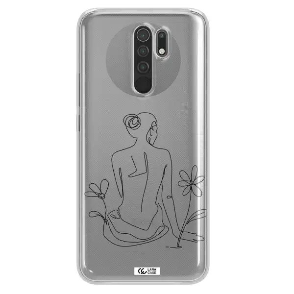 a woman sitting on a flower Xiaomi Redmi 9 Clear TPU Case
