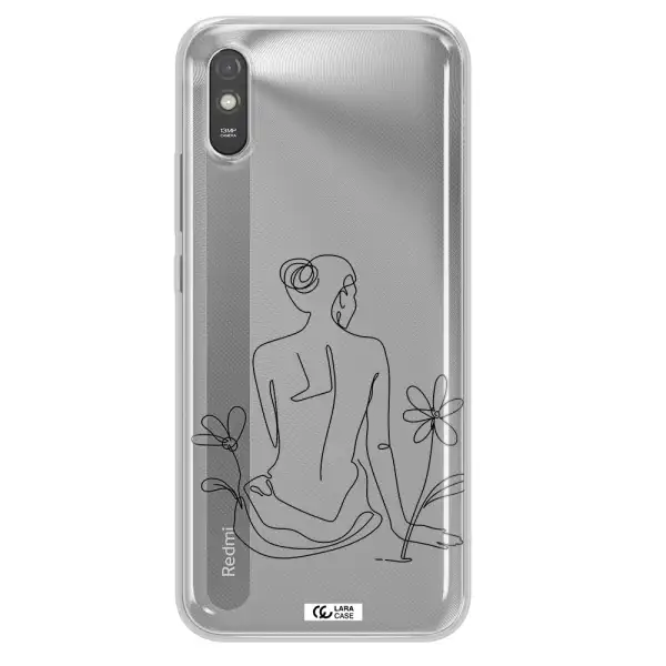 a woman sitting on a flower Xiaomi Redmi 9A Clear TPU Case