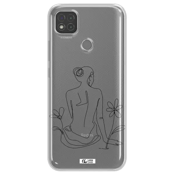 a woman sitting on a flower Xiaomi Redmi 9C Clear TPU Case