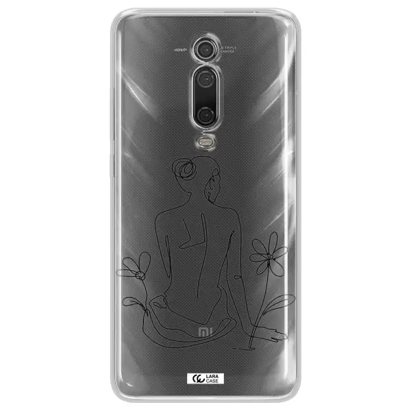 A Woman Sitting On A Flower Xiaomi Redmi K20 Clear Tpu Case