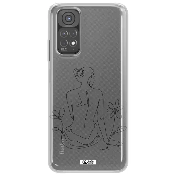 a woman sitting on a flower Xiaomi Redmi Note 11 Clear TPU Case