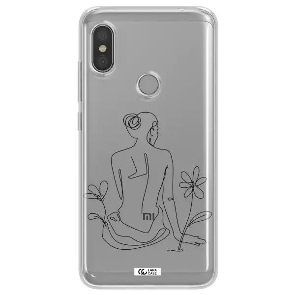 a woman sitting on a flower Xiaomi Redmi Note 6 Pro Clear TPU Case