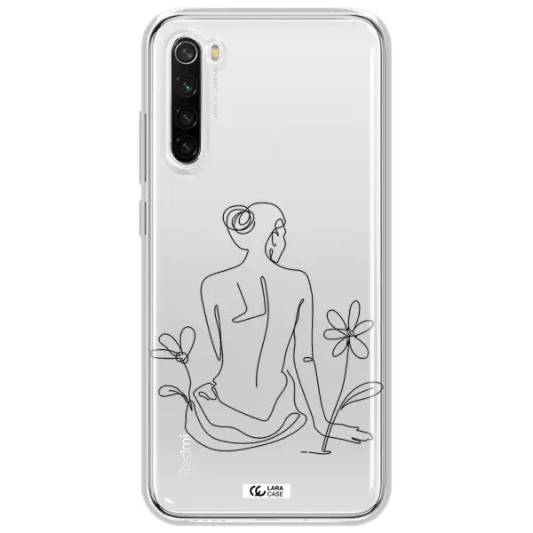 A Woman Sitting On A Flower Xiaomi Redmi Note 8T Clear Tpu Case