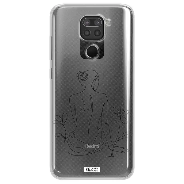 a woman sitting on a flower Xiaomi Redmi Note 9 Clear TPU Case