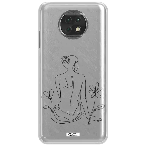 A Woman Sitting On A Flower Xiaomi Redmi Note 9T Clear Tpu Case