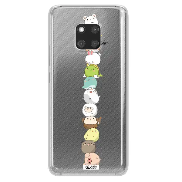 a stack of cartoon animals Huawei Mate 20 Pro Clear TPU Case