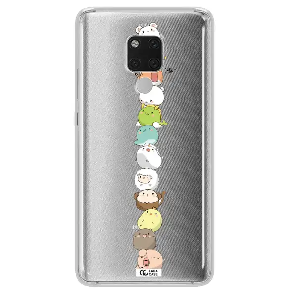 a stack of cartoon animals Huawei Mate 20X Clear TPU Case