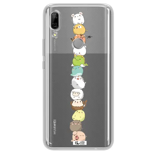 a stack of cartoon animals Huawei P Smart Z Clear TPU Case