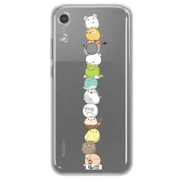 a stack of cartoon animals Huawei Y6S Clear TPU Case