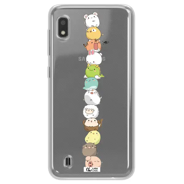 a stack of cartoon animals Samsung A10 Clear TPU Case