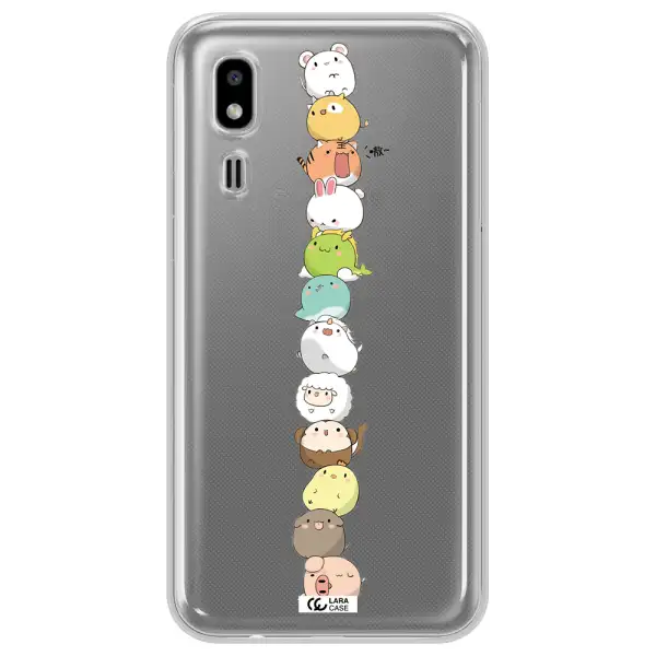 a stack of cartoon animals Samsung A2 Core Clear TPU Case