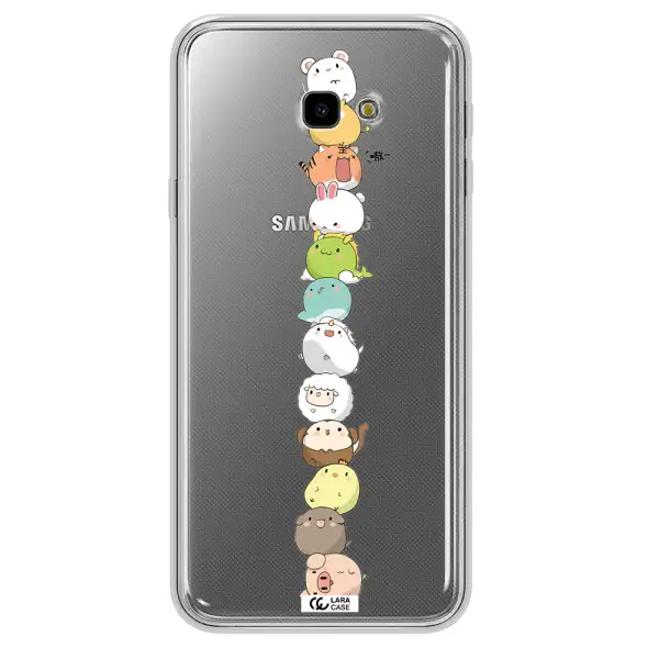 a stack of cartoon animals Samsung J4 Plus Clear TPU Case