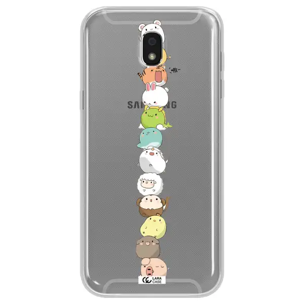 a stack of cartoon animals Samsung J5 2017 Clear TPU Case