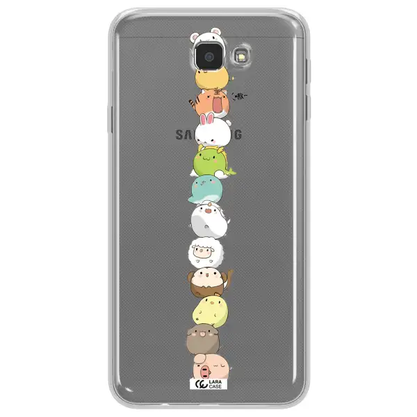 a stack of cartoon animals Samsung J7 Prim Clear TPU Case