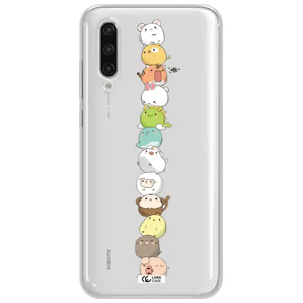 A Stack Of Cartoon Animals Xiaomi Mi 9 Lite Clear Tpu Case