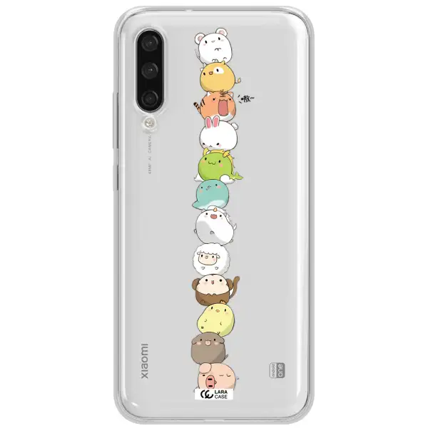 A Stack Of Cartoon Animals Xiaomi Mi A3 Clear Tpu Case