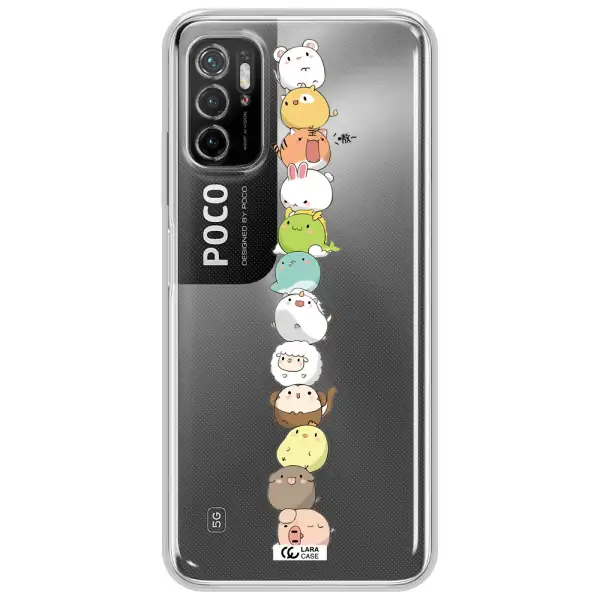 A Stack Of Cartoon Animals Xiaomi Poco M3 Pro Clear Tpu Case