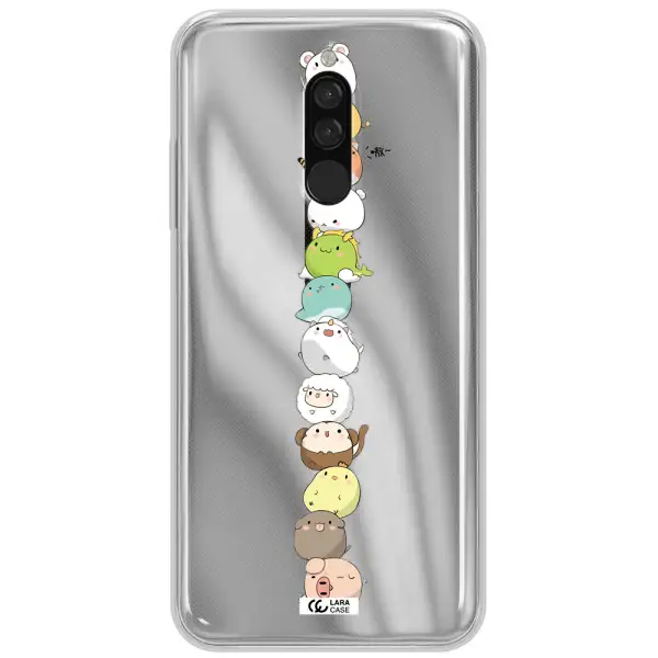 A Stack Of Cartoon Animals Xiaomi Redmi 8 Clear Tpu Case
