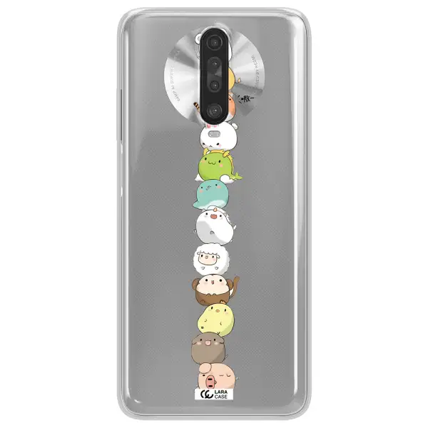 a stack of cartoon animals Xiaomi Redmi K30 Clear TPU Case