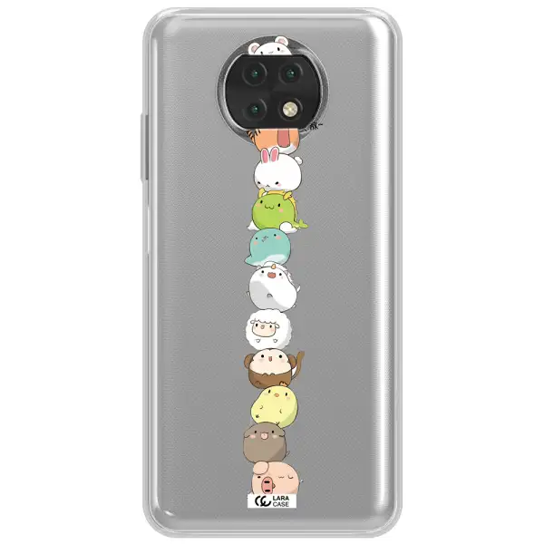 A Stack Of Cartoon Animals Xiaomi Redmi Note 9T Clear Tpu Case