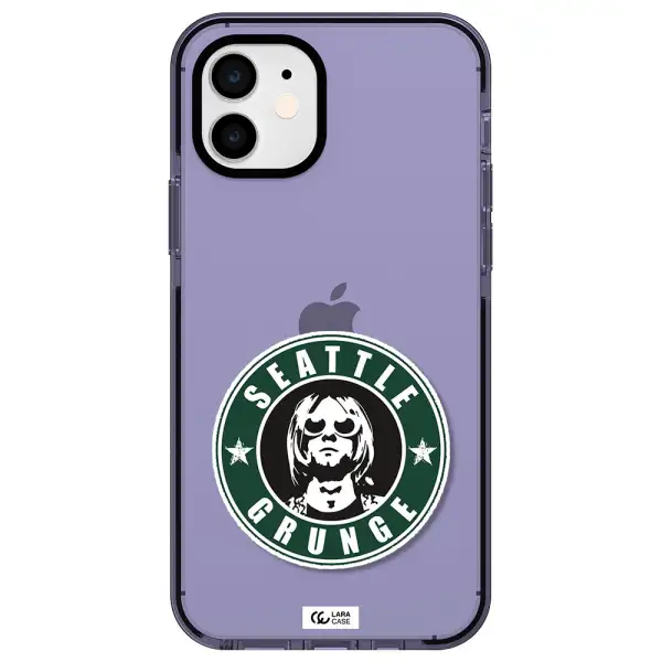 a logo with a man wearing sunglasses Apple iPhone 11 impact Lilac Case