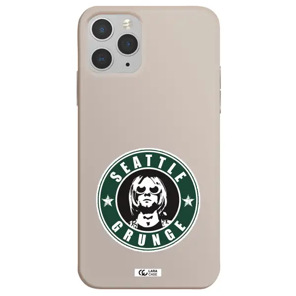 a logo with a man wearing sunglasses Apple iPhone 11 pro max Silicone Stone Case