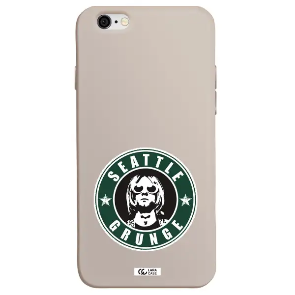 a logo with a man wearing sunglasses Apple iPhone 6 Silicone Stone Case