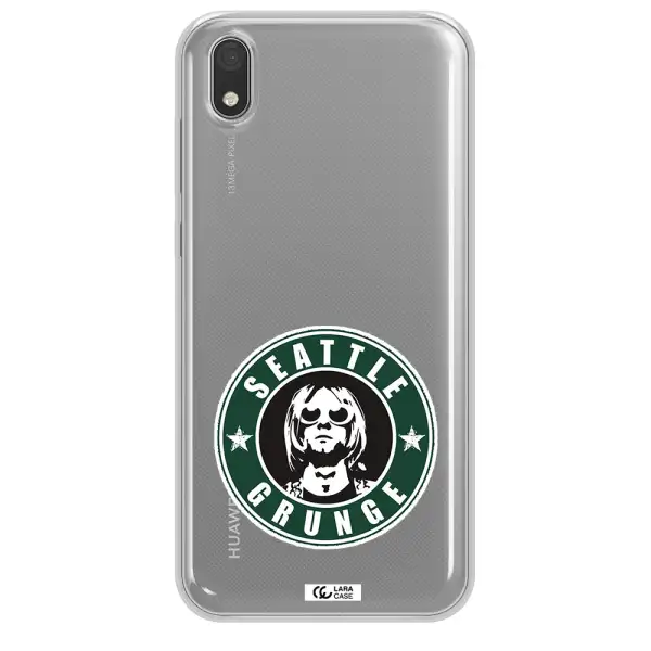 a logo with a man wearing sunglasses Huawei Honor 8S Clear TPU Case