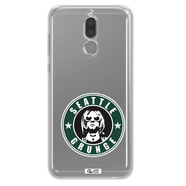 a logo with a man wearing sunglasses Huawei Mate 10 Lite Clear TPU Case